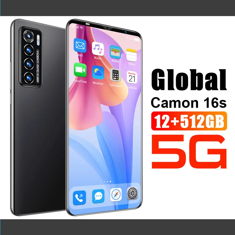 

Camon 16s 5.0 Inch Dual SIM 5000mAh Dual SIM+Micro SD Mini Cell Phone Global Version 6+128GB Face Fingerprint ID Smart Phone