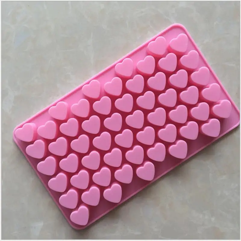 

55 Cavity Mini Heart Silicone Mold Ice Cube Tray DIY Chocolate Fondant Mould 3D Pastry Jelly Cookies Baking Cake Decoration Tool