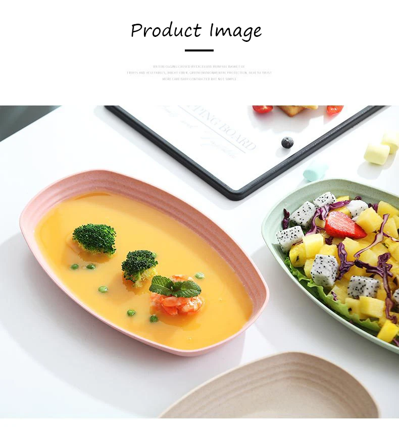 4Pcs/set 12inch Breakfast Plate Dish Coffee Tea Tray Irregular Fruit Bread Food Dessert Dinner Plate Tableware Set