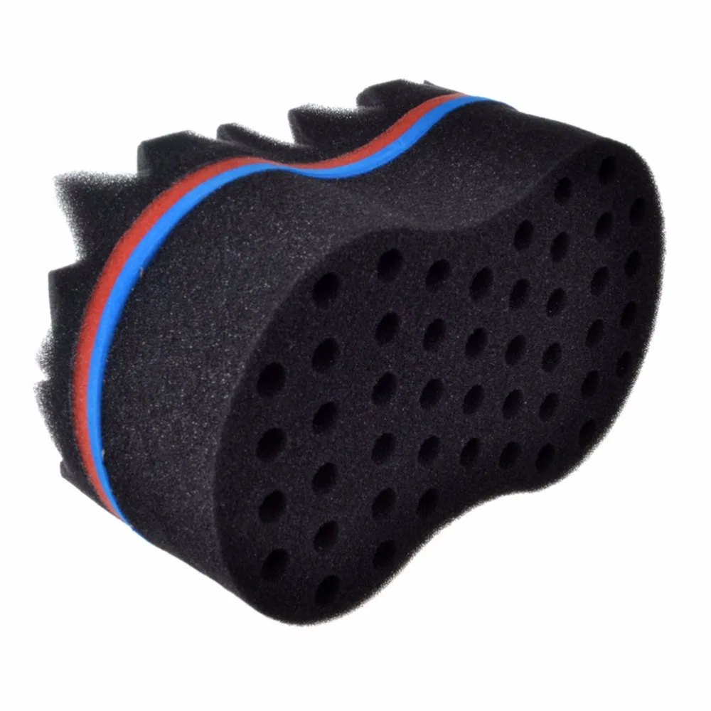 Профессиональная двухсторонняя пирамида афро-спираль волнистая губка для