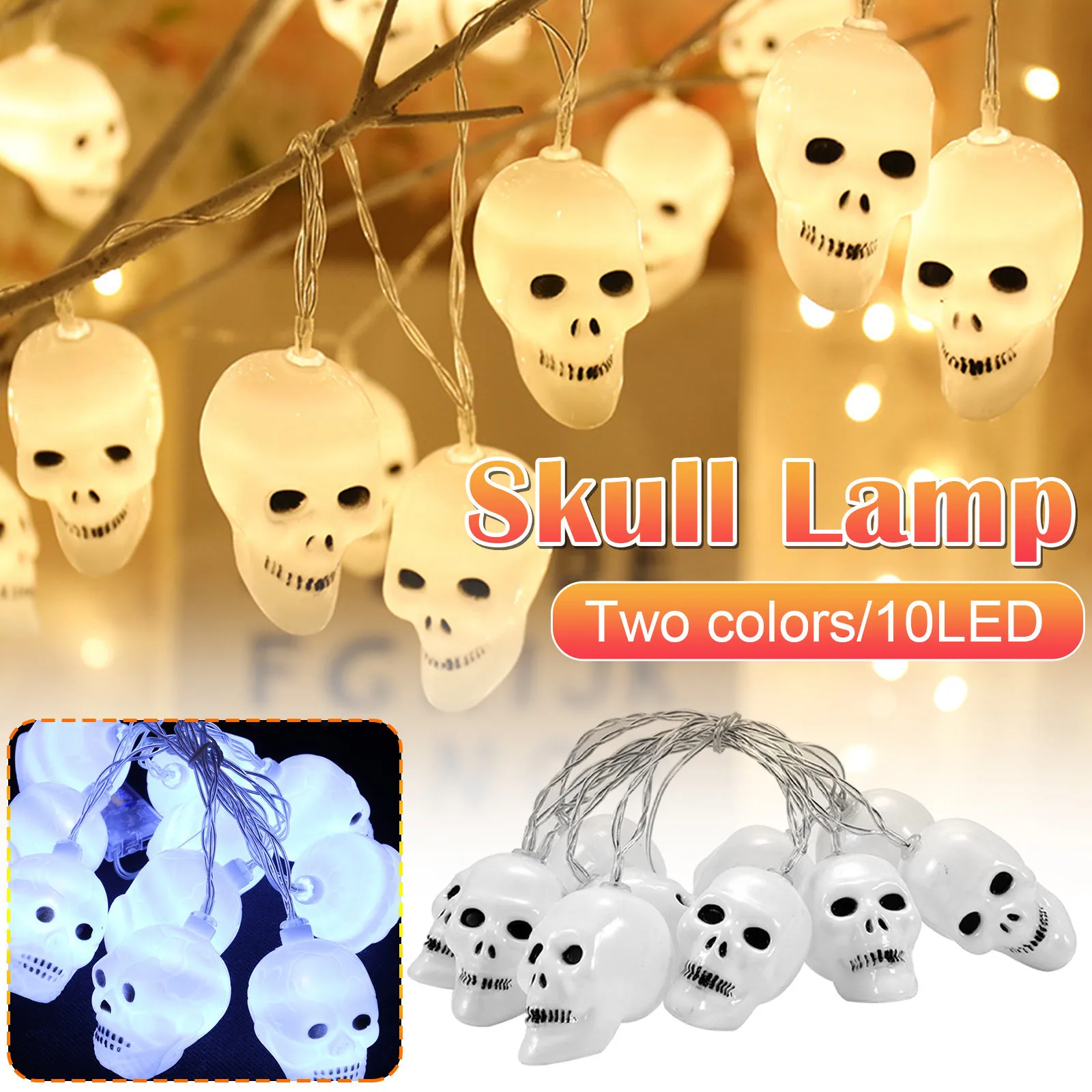 Уличная гирлянда в виде тыквы на Хэллоуин 20 светодиодный водонепроницаемая с