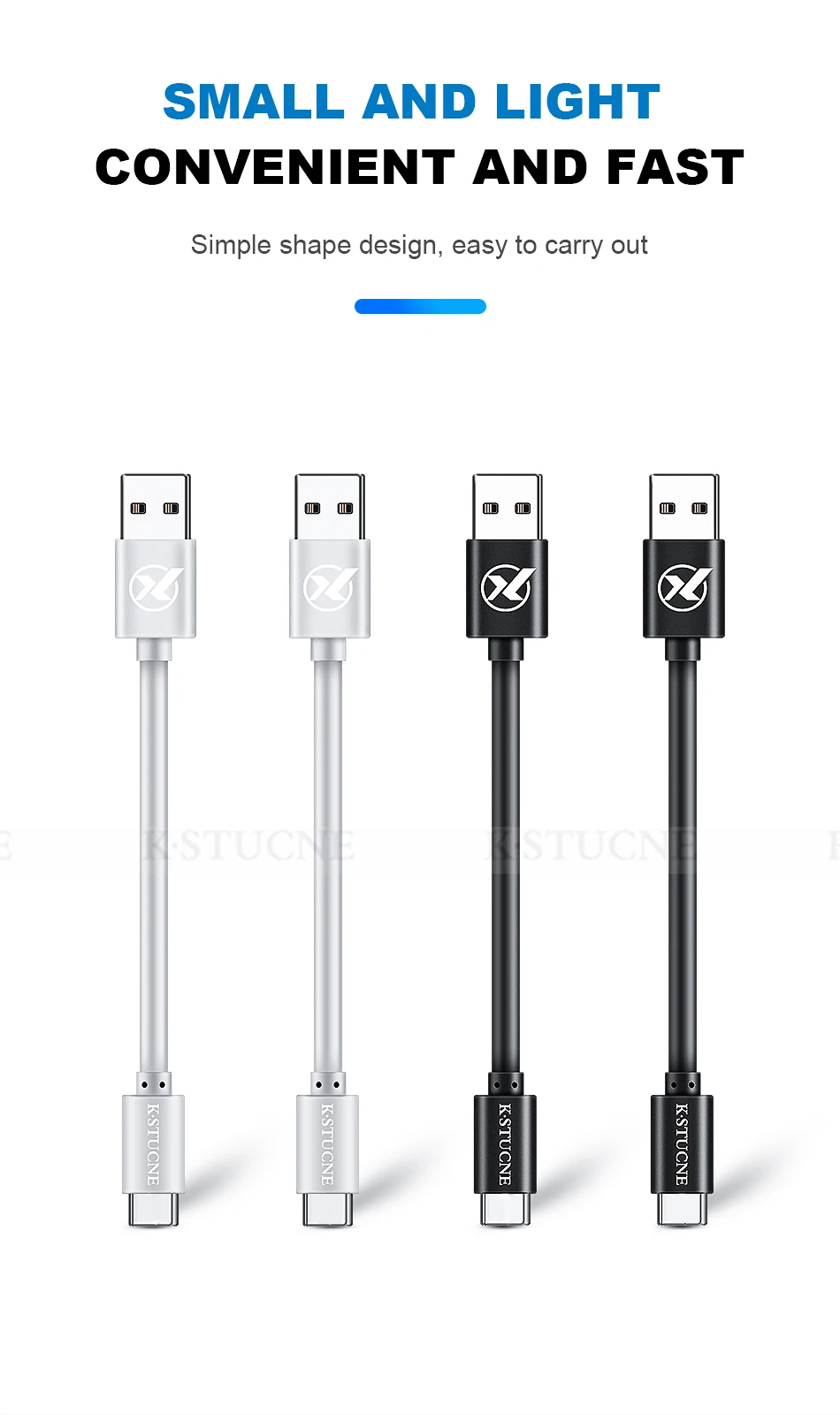 Usb type-C кабель 20 см короткий кабель передачи данных для быстрой зарядки для samsung S9 S8 Plus USB-C провод для huawei Xiao mi 8 mi 9 зарядный кабель