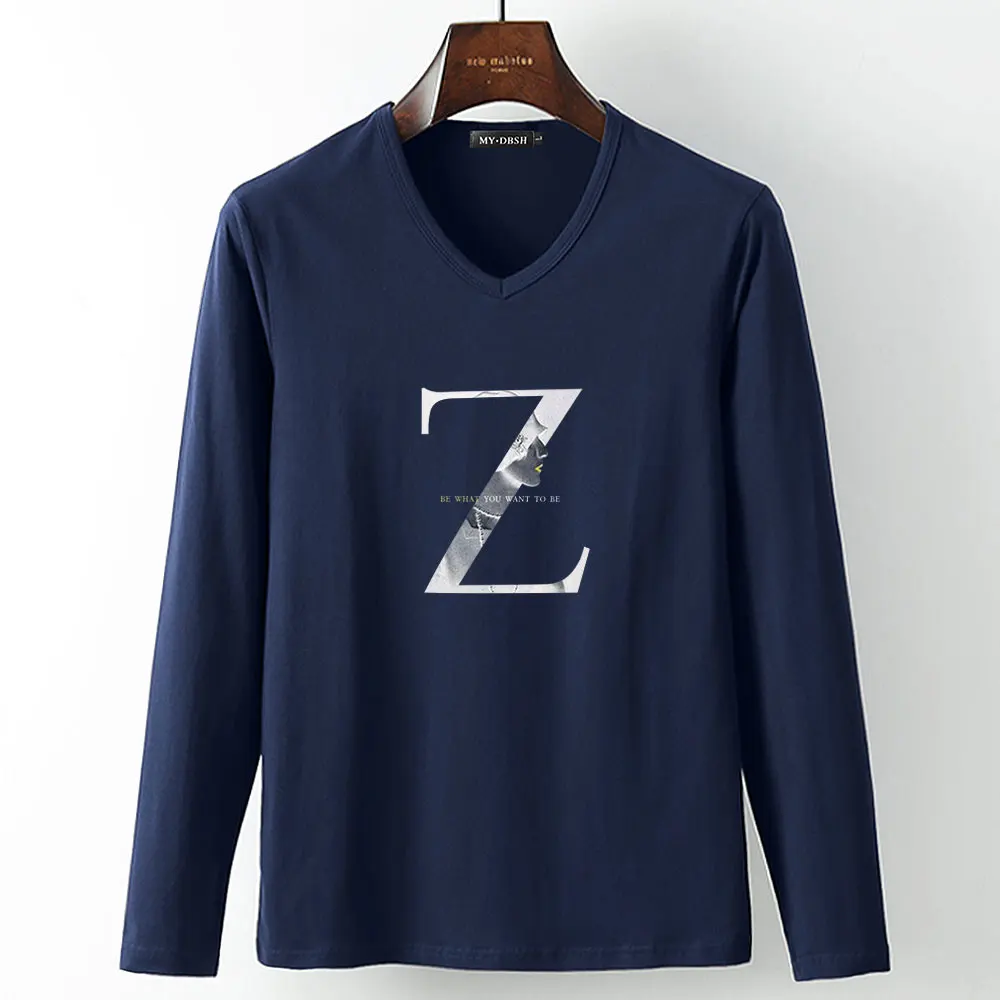 Бренд MYDBSH Хлопковая мужская футболка с принтом Z мода 2021 года крутая удобная V