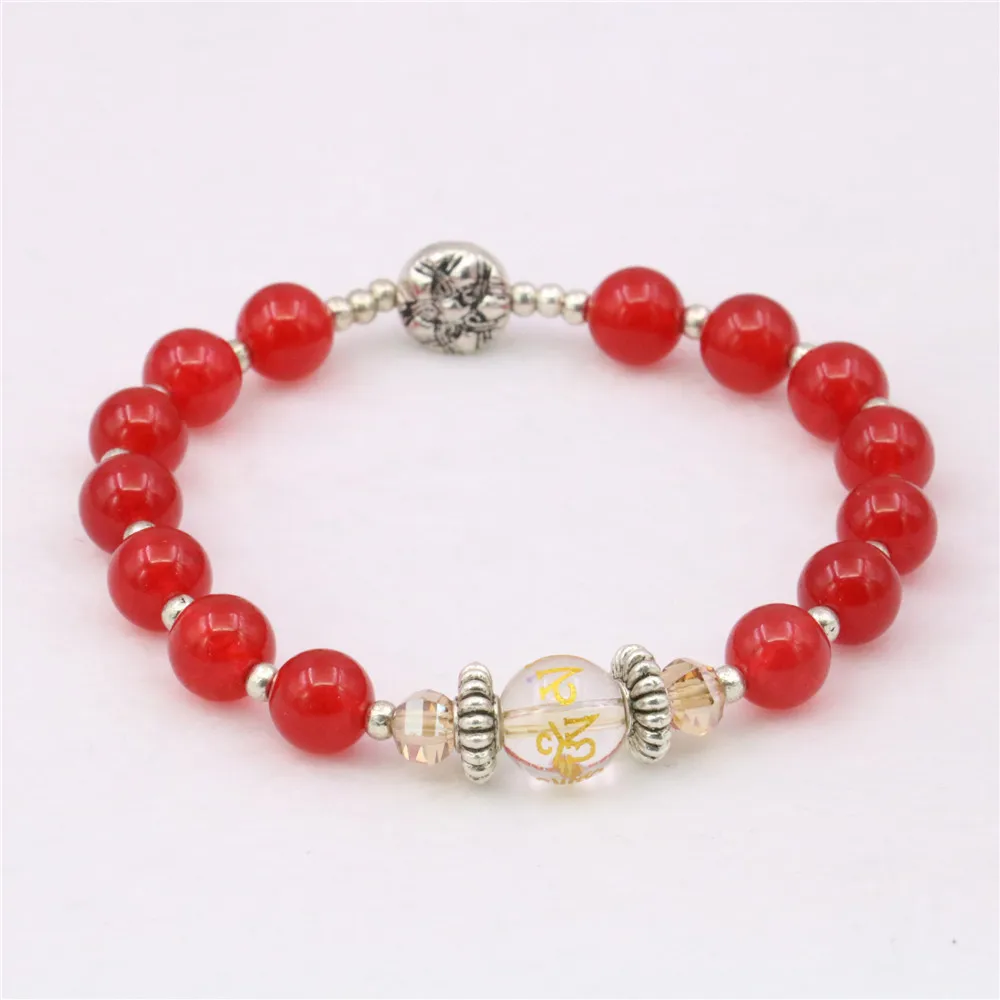 Натуральный Камень Круглый бисер браслет из бисера Йога ювелирные изделия