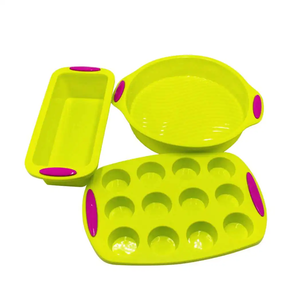 Силиконовые формы для выпечки тортов DIY Противни хлеба кексов 3 в посылка