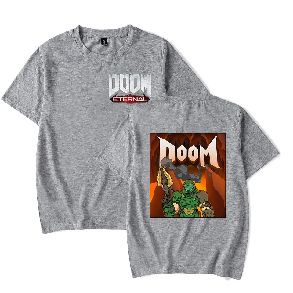 Футболка Game Doom Eternal модная мужская и женская футболка в стиле Харадзюку летняя