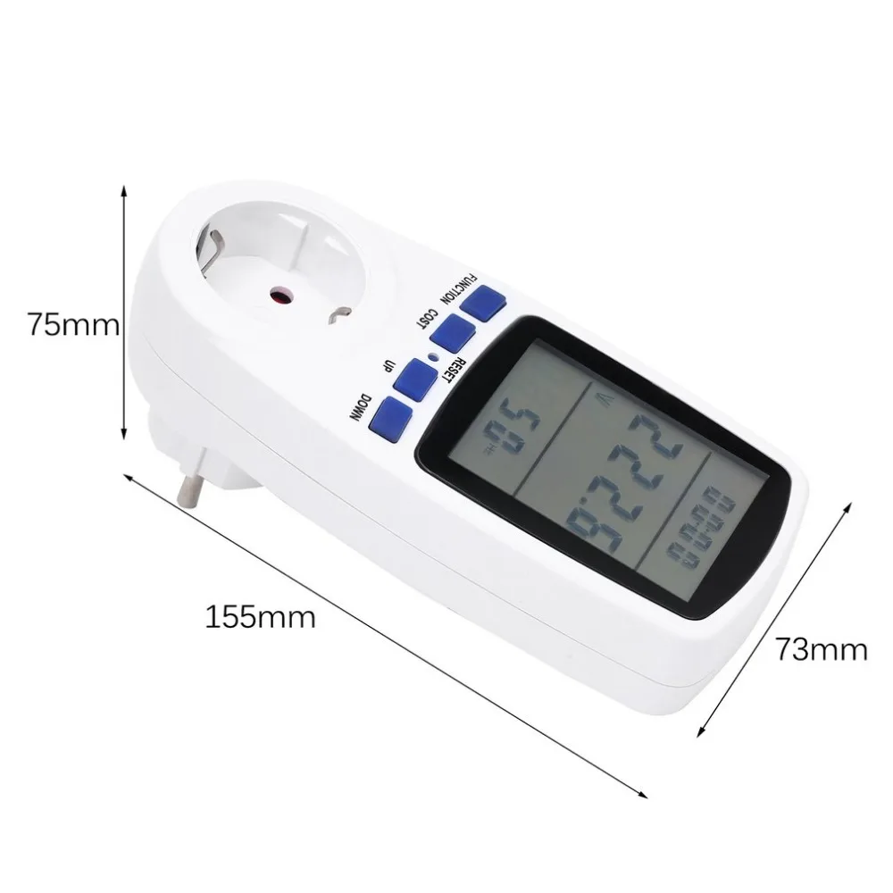 Power Energy Meter Digital Wattmeter KWh Watt Volt Amp Time electricity Cost Factor Monitor Socket Analyzer 220V EU | Дом и сад