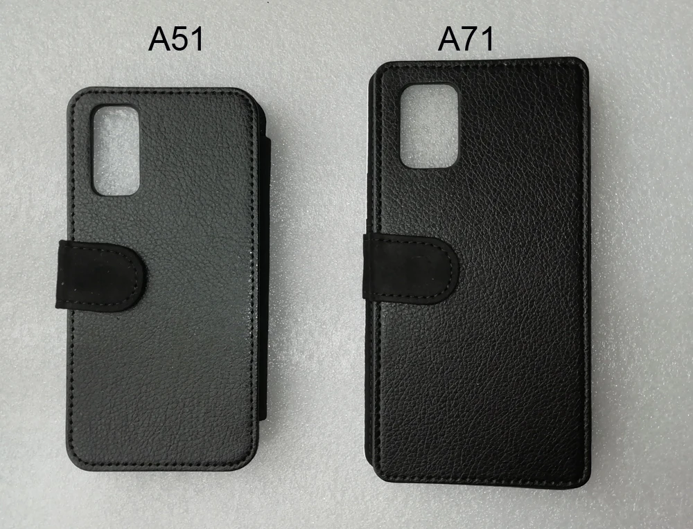 Для samsung A50 / A51 A71 чистый откидной кожаный сублимационный чехол + полиэфирная ткань