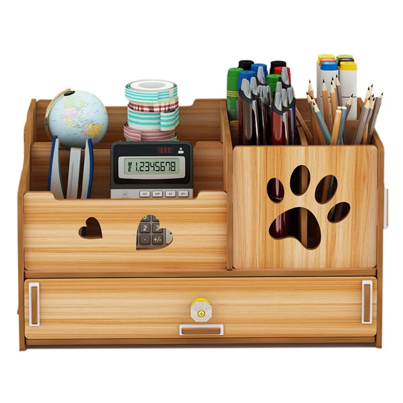 

HOT-Pen Holder Storage Box Desktop Decoration Office Supplies Pen Barrel Stationery Desk Storage Box