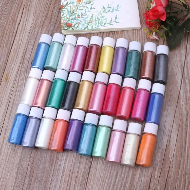 

30 Colors Mica Powder Epoxy Resin Dye Pearl Pigment Natural Mica Mineral Powder C7AF