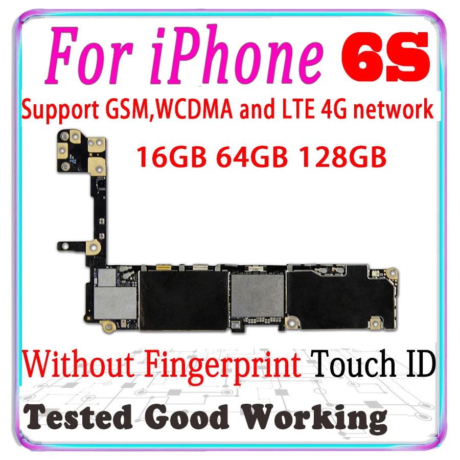 Разблокированная материнская плата для iPhone 6 4 7 дюйма с Touch ID 32 ГБ 16 64 128 логическая