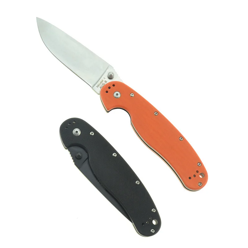 Cuchillo táctico plegable para caza y acampada, herramienta EDC para supervivencia al aire libre, modelo 1, hoja de AUS-8 G10, envío gratis