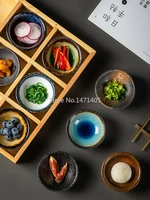 creative japanese retro ceramic small dish household tableware seasoning dish dipping dish soy sauce dish small dish snack dish