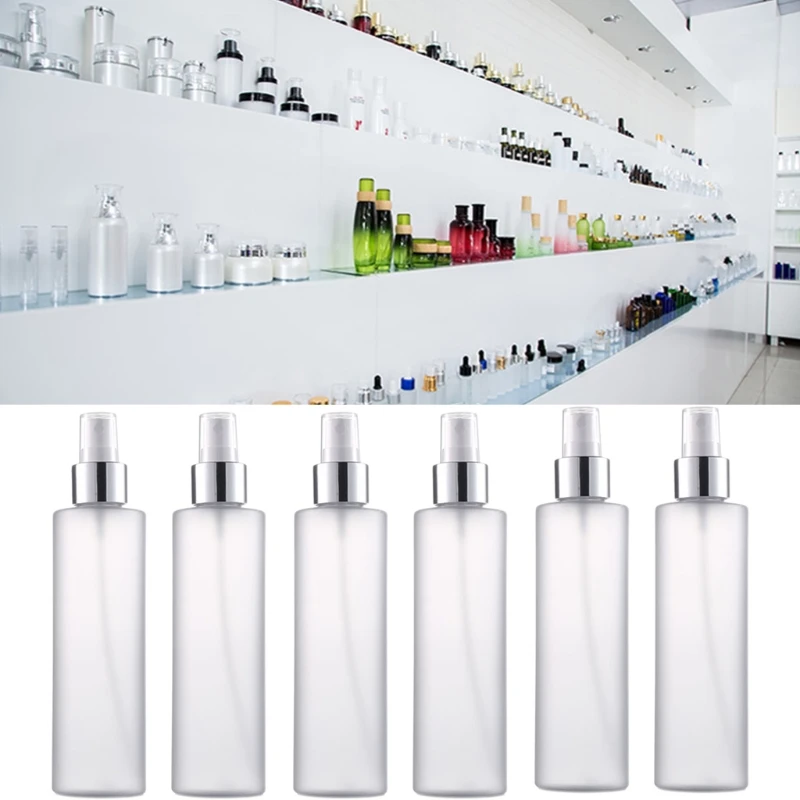 

200ml Empty Refillable Plastic Spray Bottle Scrub Frosted Fine Mist Perfume Aluminum Atomizer Cosmetic Container Portable F1FF