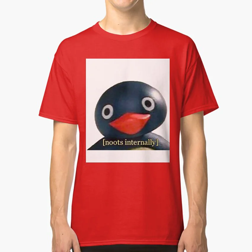 Noots футболка для лица Pingu Meme Кричащие внутри крики Noot|Мужские футболки| |