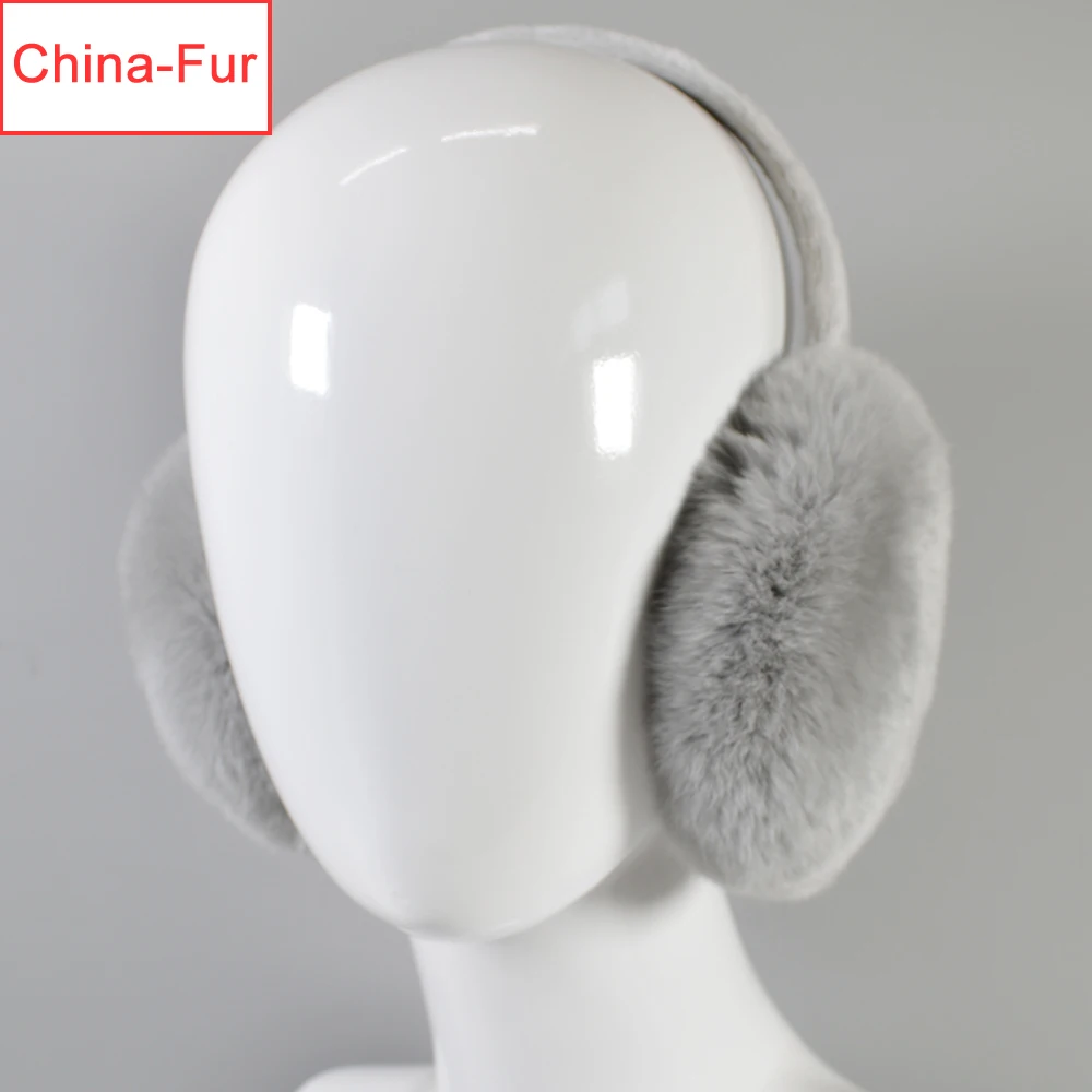 Лидер продаж женские зимние уличные Настоящий мех кролика наушники с мехом