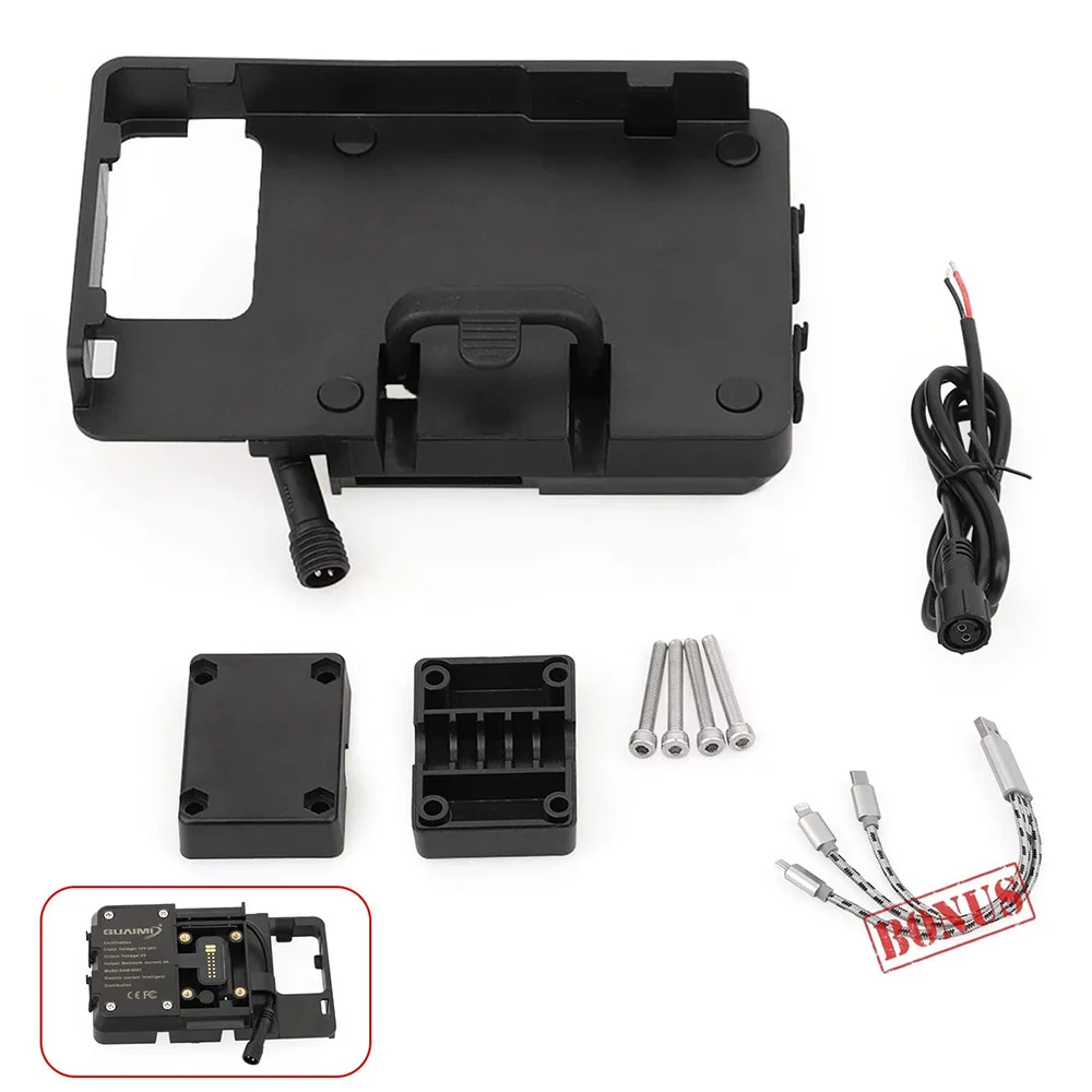 

Motorcycle GPS mobile phone holder wireless/USB fast charger For BMW R1200GS R1250GS F700GS F800GS F750GS F850GS CRF1000L 12MM