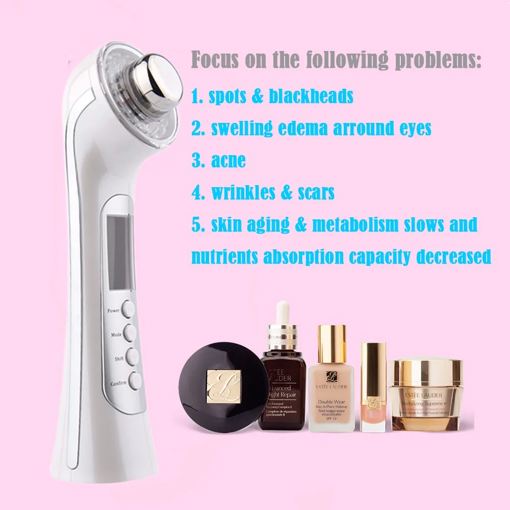 Оптовая цена портативное косметическое оборудование ультразвуковой массаж лица