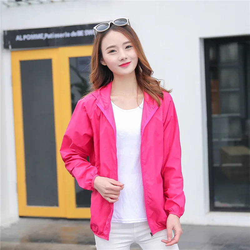 Rose Red Куртки тренажерный зал спортивная одежда с капюшоном Фитнес тренировки Для мужчин Для женщин Джерси Открытый куртка-ветровка, куртка Veste Велоспорт плащ куртка с капюшоном куртка для йоги - Цвет: Rose Red