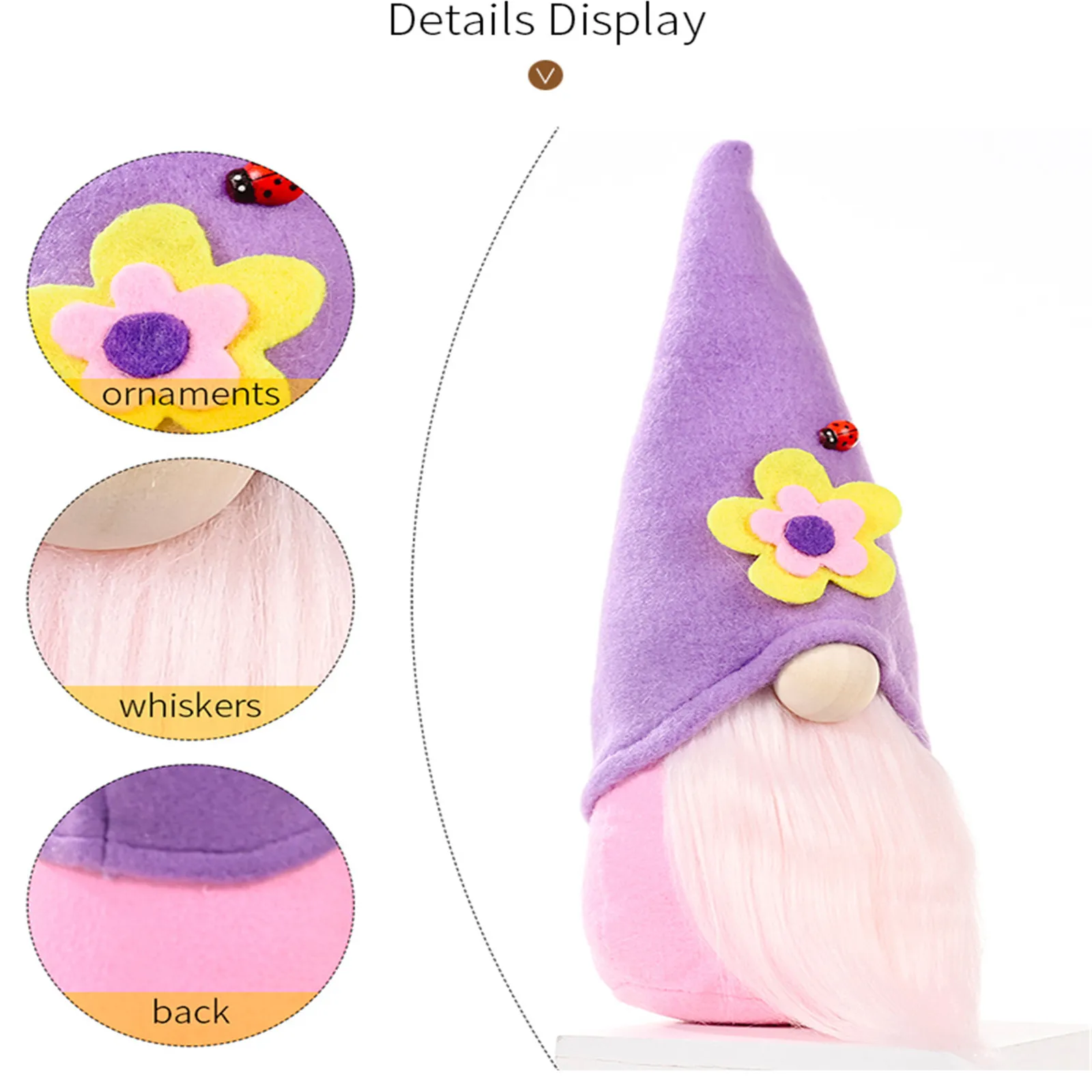 

Festival Little Flower Faceless Doll Decoration Shopping Mall Bar Home Window QW