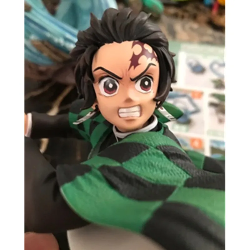 

14.2" Anime Demon Slayer Kamado Tanjirou Kokyuu Battle Ver GK Statue Portrait Box Action Figure Collectible Model Toy O80 36cm