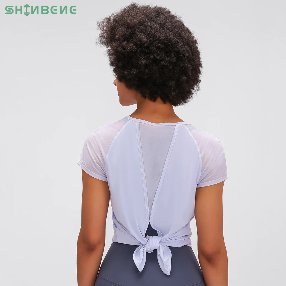 SHINBENE просто галстук крутые Йога Спортивная футболка для бега женские ультра