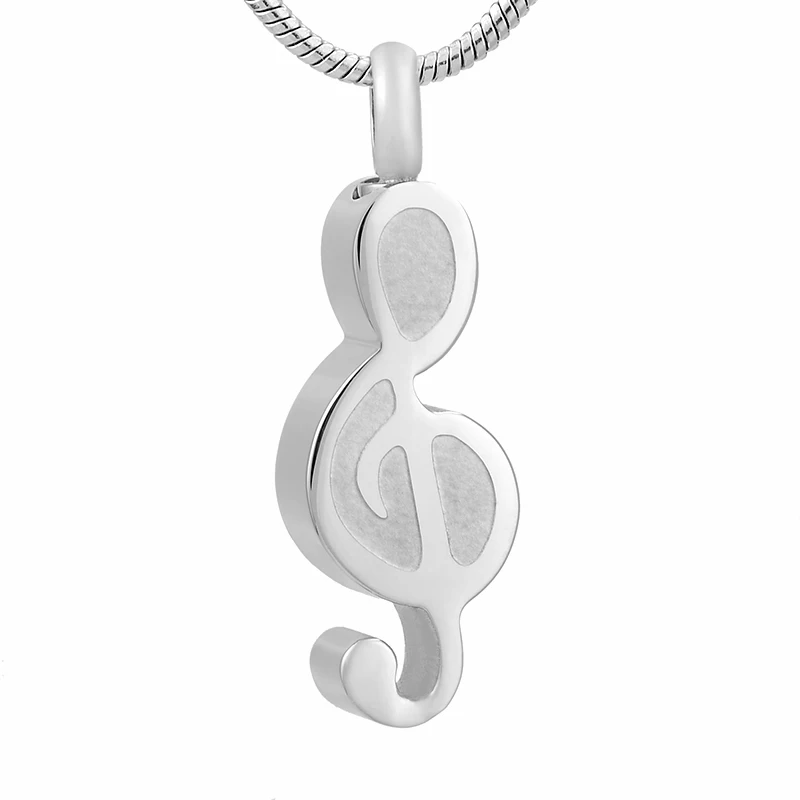 

IJD8033 Stainless steel Music symbol Cremation Pendant Keepsake Necklace Ashes Urn Lovers Memorial jewelry