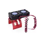 Радиатор двигателя Surpass Hobby с двумя вентиляторами для 110 HSP Redcat Wltoy RC Car 540550 3650, бесщеточный матовый двигатель