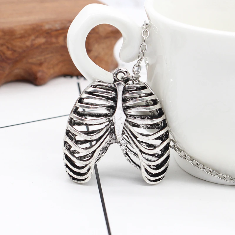 Винтажное ожерелье в виде костяной клетки черепа | Украшения и аксессуары