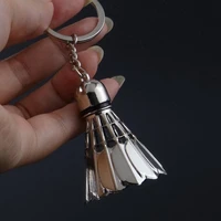 silver alloy badminton keychain for men women football and sneakers key chain on bag car trinket jewelry athlete clue gift