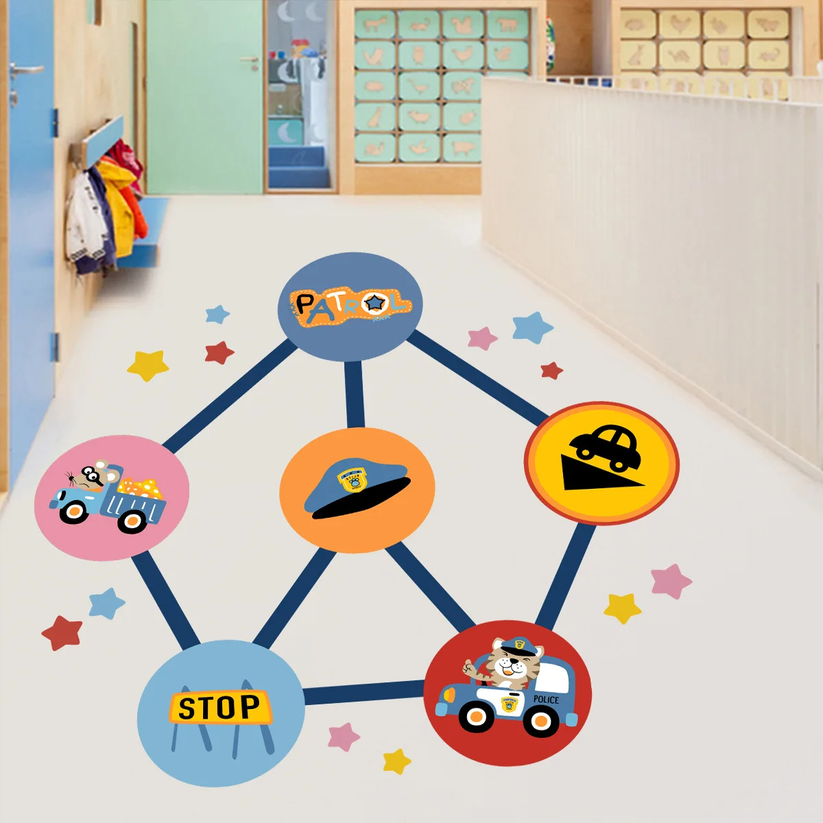 

Role-Playing Floor Stickers Kids Room Decor Wall Stickers Children Nursery Interactive Games Wallstickers Boy Girl Bedroom Decor