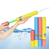 2pcs water guns pull type eva foam drawn blaster summer beach for kids shooter summer fun outdoor swimming pool for boys girls