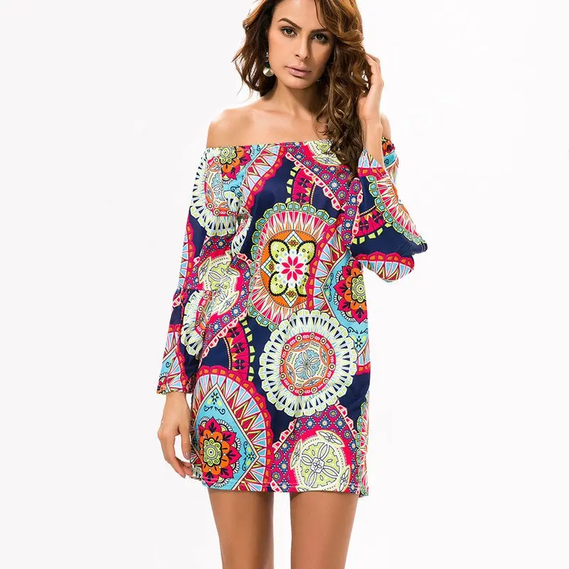 Style Seven Модное богемное летнее платье с принтом, Пляжное, винтажное, сексуальное, для женщин, Vestidos Renda, повседневные, для девушек, топы, одежда для женщин, халат, Платья для вечеринок - Цвет: Style Seven