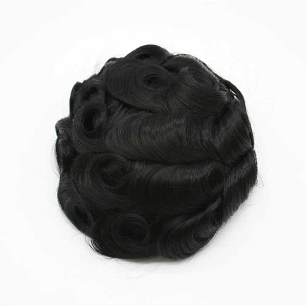 Special offer link Human Hair Thin Skin Men Toupee Prosthesis V LOOP | Шиньоны и парики