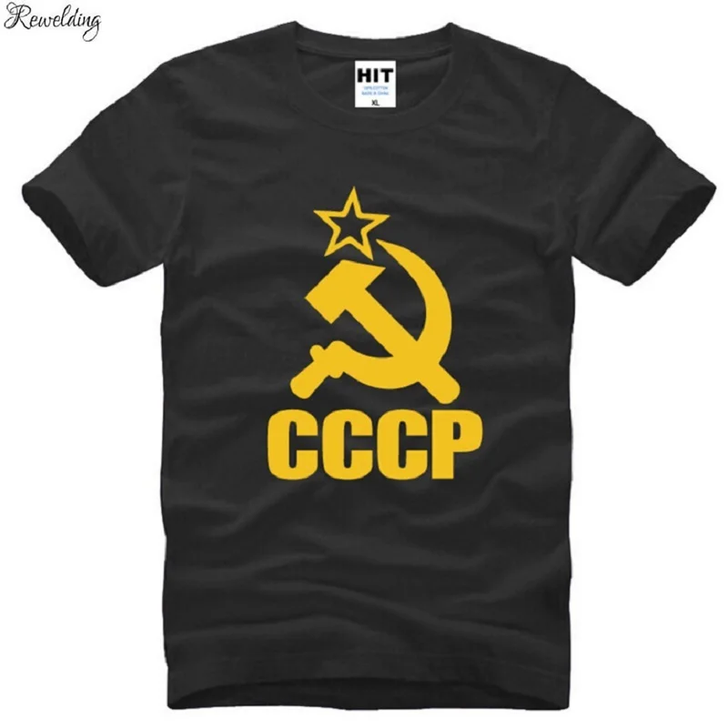 

Футболка с принтом Советского Союза КГБ СССР, Мужская хлопковая футболка с коротким рукавом и круглым вырезом, Мужская футболка
