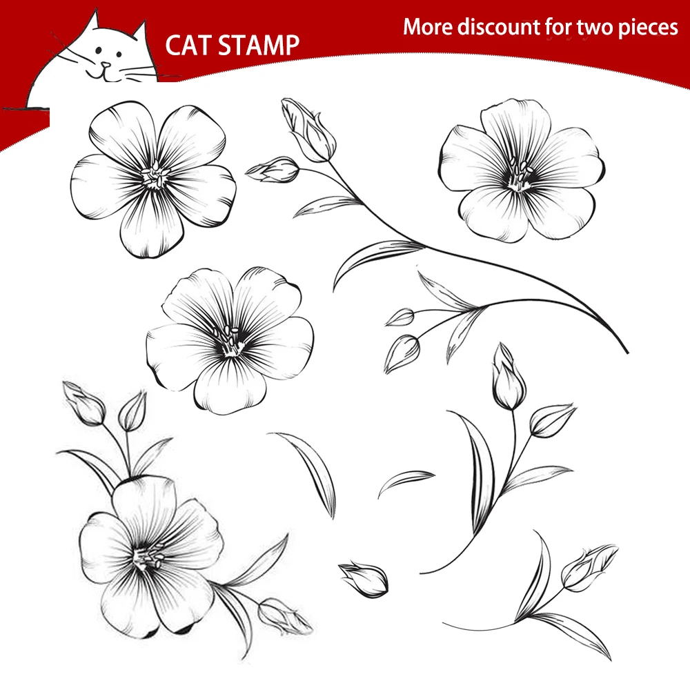 

Petal Clear Stamps For Scrapbooking Card Making Photo Album Silicone Stamp DIY Decorative Crafts