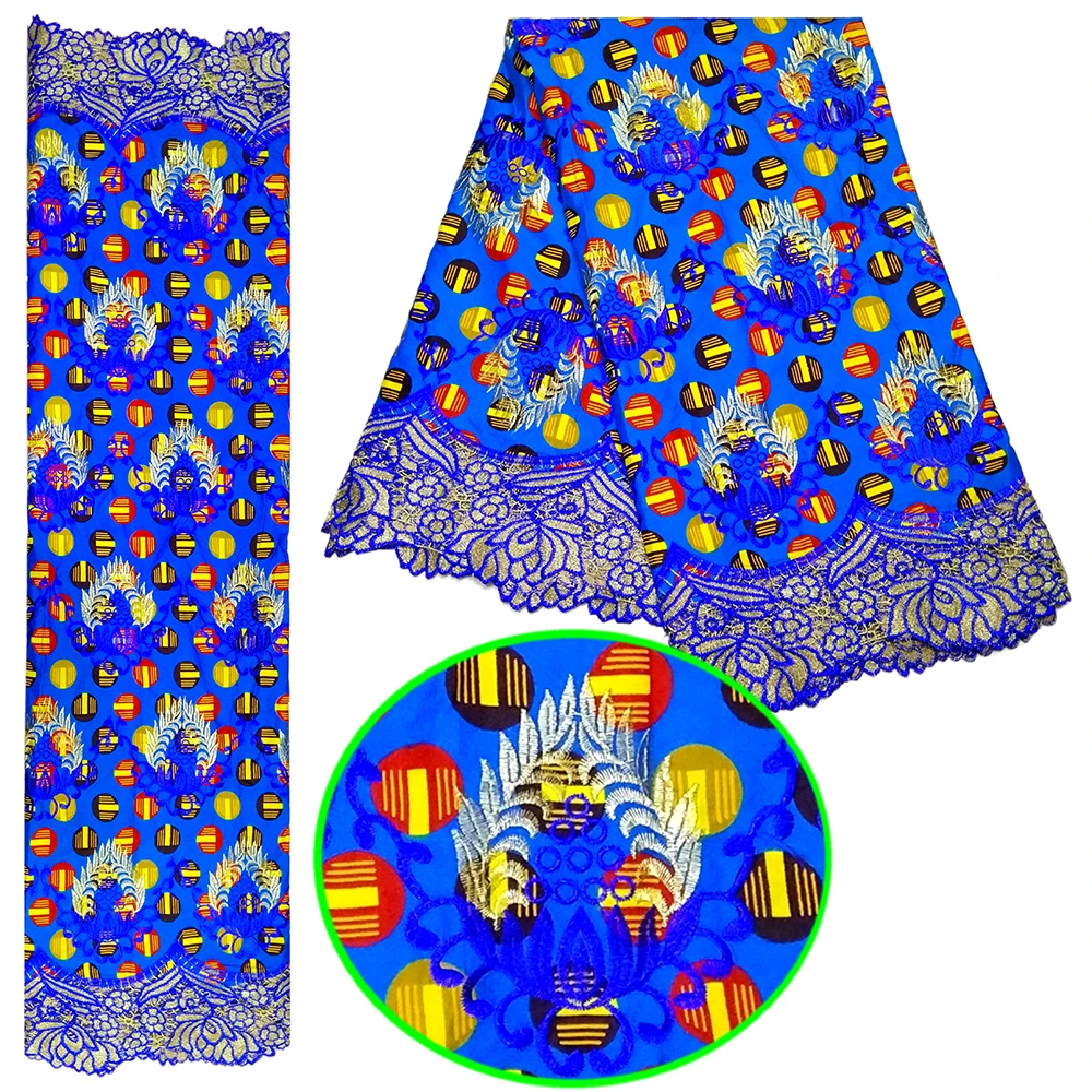 Ankara African Wax Prints Fabric Nigerian Embroidery Lace 6Yardslot | Аксессуары для одежды