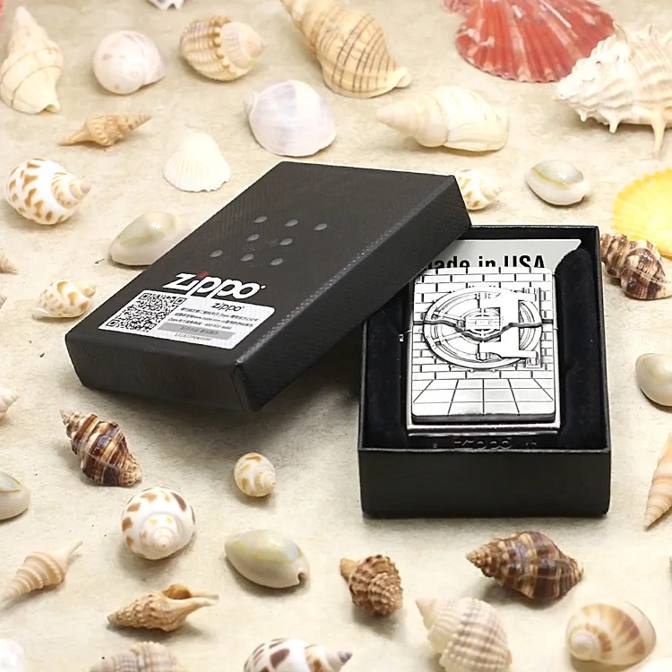 

Genuine Zippo oil lighter copper Treasury robbery cigarette Kerosene lighters Gift With anti-counterfeiting code 29555