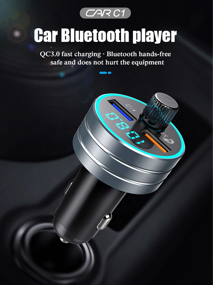 Светодиодный fm передатчик bluetooth автомобильный комплект двойной USB Автомобильное