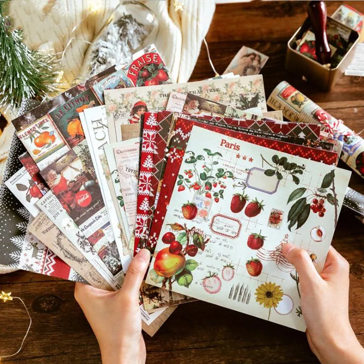 8 шт./компл. Винтаж рождественские наклейки фестиваль Рождественская елка