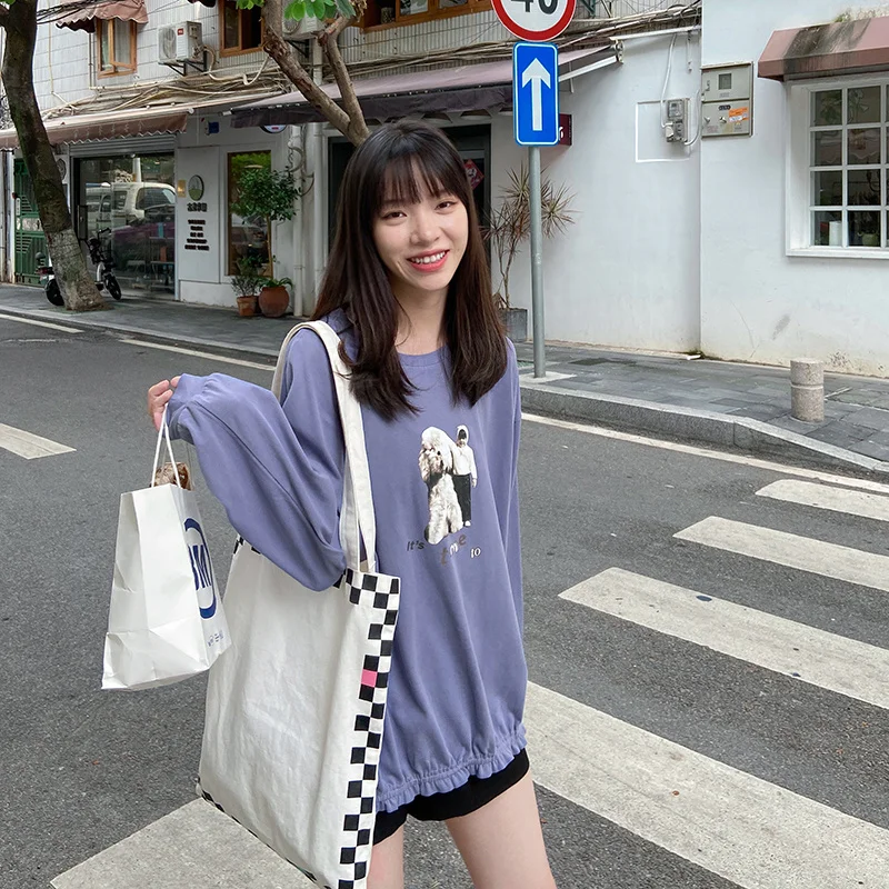 Женская футболка с длинным рукавом и принтом | одежда