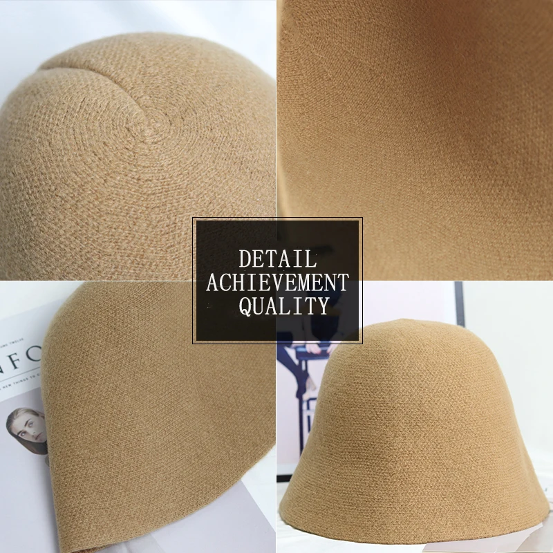 Новый стиль шерстяная вязаная Панама Дамская шапка уличная теплая защита ушей