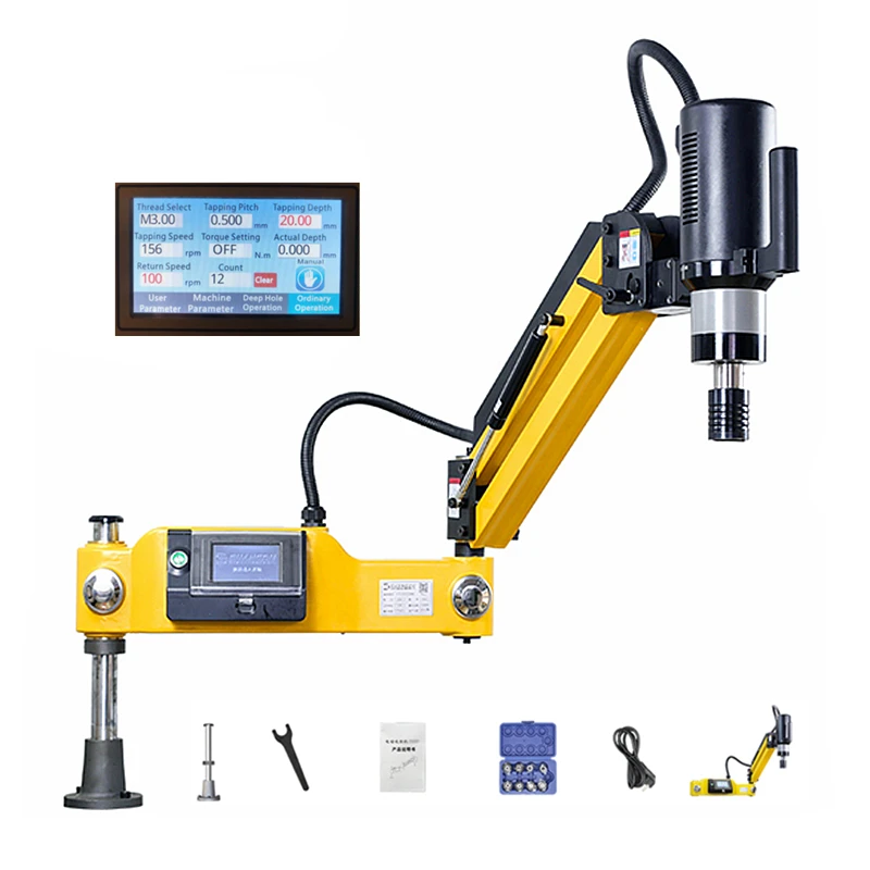 M3-M16 CNC электрическая Вертикальная резьбонарезательная машина с патронами ISO/JIS/DIN