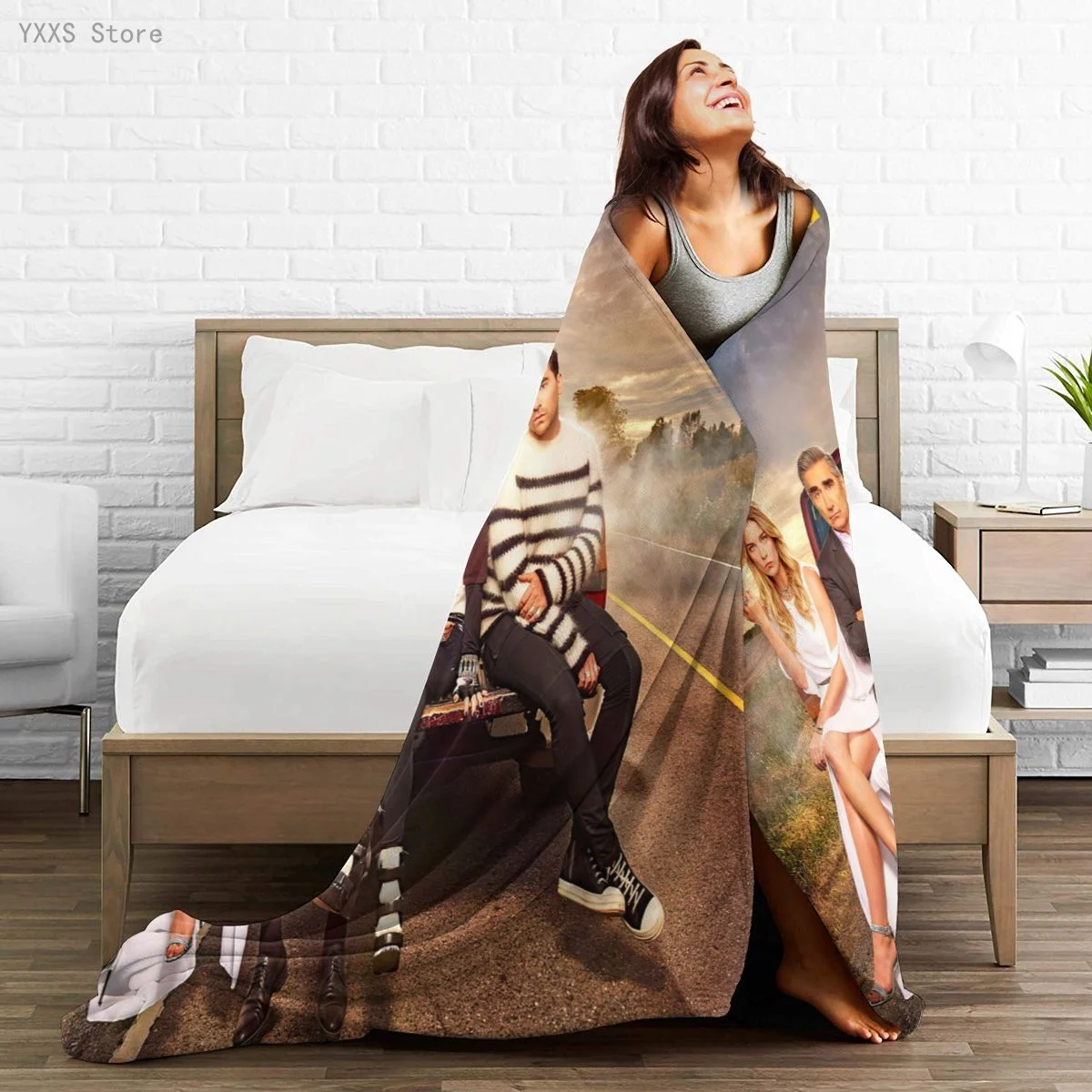 

Schitt's Creek 3D Cartoon Sherpa Blanket Warm Super Soft Flannel Children Adult Bedspread Sofa Bedding Plush Quilt Plaid