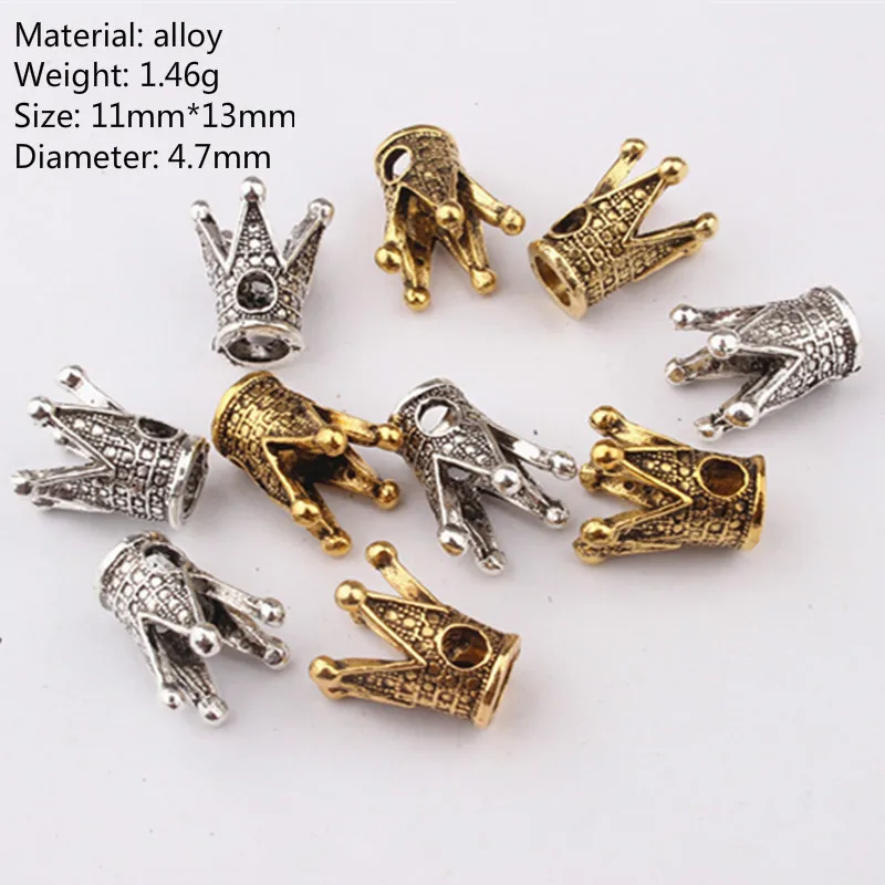 5/10 шт. корона большие бусины с отверстиями африканские плетеные золотые