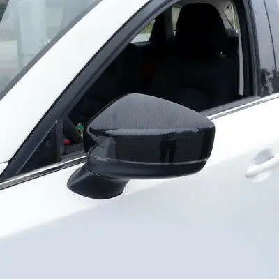 

Carbon Fiber Look Rearview Side Mirror Cover Trim 2pcs For Mazda CX-5 2018-2020