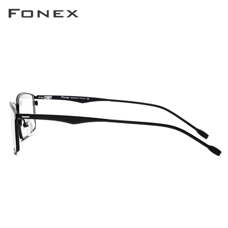 FONEX сплав очки для мужчин сверхлегкий близорукость по рецепту очки рамки женщин квадратный полный оптические оправы мужские Безвинтовые очки