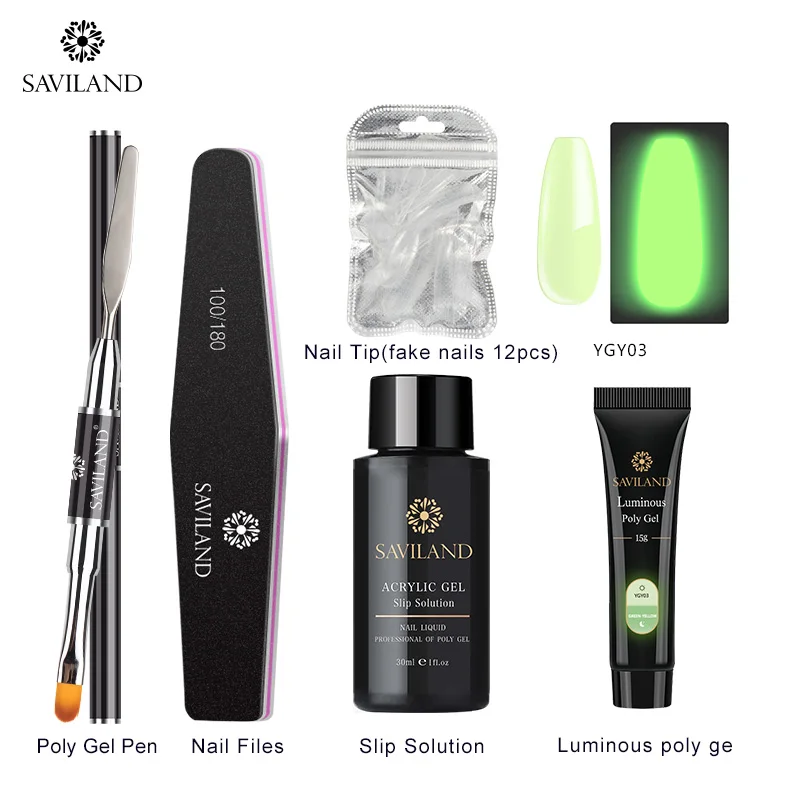 15g Poly Gel Kit Soak off 4 шт./компл. поли набор гелевых УФ Акрил строитель поли-гель, быстро сохнут, дизайн ногтей Pro с длинным натуральных ногтей Жесткий Гель-лак - Цвет: 15g Poly Gel Kit