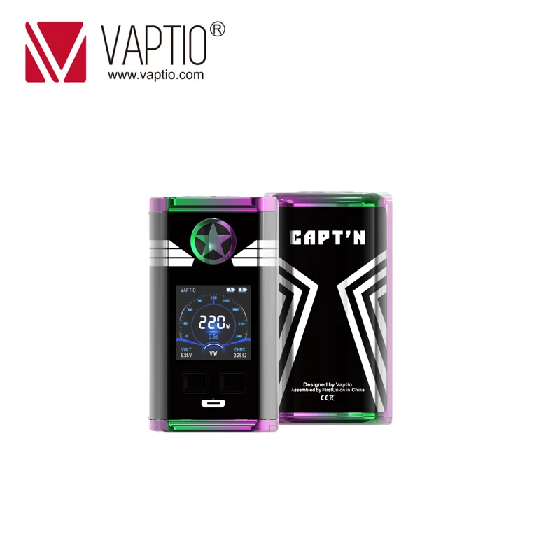 Электронная сигарета Vaptio коробка капитана MOD 220 Вт с боксмодом VEX 100 подходит для