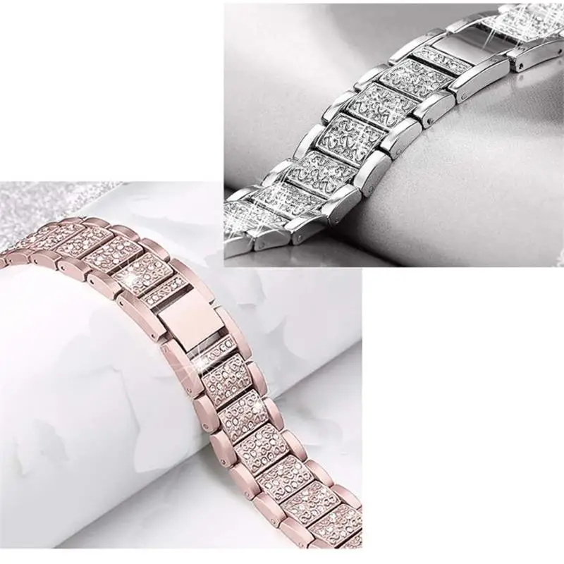 Diamond Case+strap for iwatch band 42mm 38mm Stainless Steel bracelet correa case+for apple watch band series 5 4 3 44mm 40mm